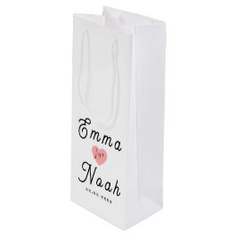 Eenvoudige Minimalistische Aanpasbare Witte Cadeau Wijn Cadeautas