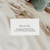 Eenvoudige minimalistische aanvraag voor een Baby  Informatiekaartje