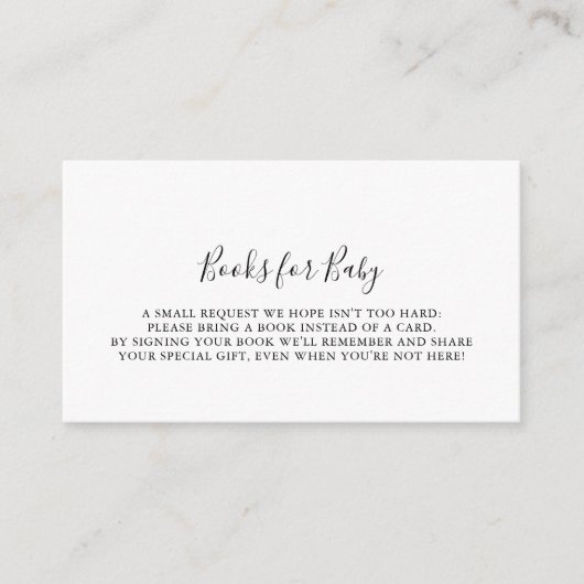 Eenvoudige minimalistische aanvraag voor een Baby  Informatiekaartje (Voorkant)