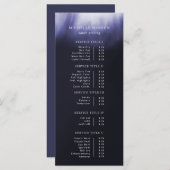 Eenvoudige minimalistische Abstracte blauw Paarse  Menu (Voorkant / Achterkant)