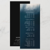 Eenvoudige minimalistische Abstracte foto blauwe p Menu (Voorkant / Achterkant)