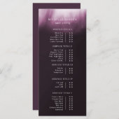 Eenvoudige minimalistische Abstracte roze Paarse p Menu (Voorkant / Achterkant)