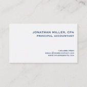 Eenvoudige minimalistische accountant visitekaartje (Voorkant)