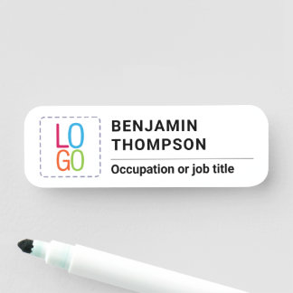 Eenvoudige minimalistische add Logo & Name Busines Naamplaatje