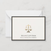 Eenvoudige minimalistische advocaat notitiekaartje (Voorkant)