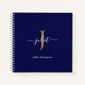 Eenvoudige minimalistische afbeelding van Navy Blu Notitieboek (Voorkant)