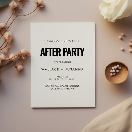 Eenvoudige minimalistische afterparty kaart