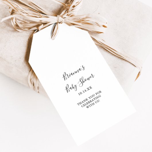 Eenvoudige Minimalistische Baby Shower Cadeaulabel