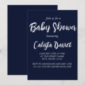 Eenvoudige minimalistische baby shower sprinkhaan  kaart (Voorkant / Achterkant)