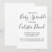 Eenvoudige minimalistische baby shower sprinkhaan kaart (Voorkant / Achterkant)