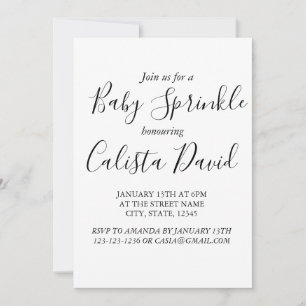 Eenvoudige minimalistische baby shower sprinkhaan kaart