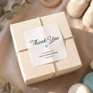Eenvoudige Minimalistische Baby Shower Vierkante Sticker
