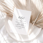 Eenvoudige minimalistische BabyQ-Baby shower Barbe Kaart