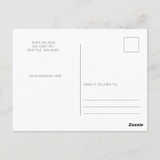 Eenvoudige minimalistische ballonnen Gelukkige Ver Briefkaart (Achterkant)