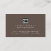 Eenvoudige minimalistische basis bruinachtig profe visitekaartje (Voorkant)
