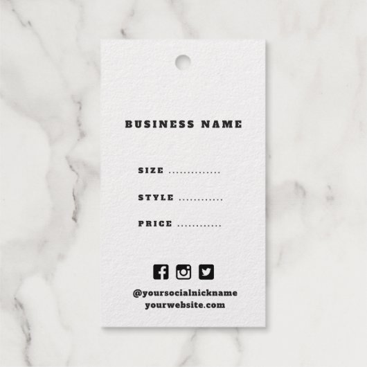 Eenvoudige minimalistische bedankt voor uw zakelij cadeaulabels (Achterkant)