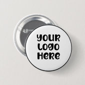 Eenvoudige minimalistische bedrijfsmatige Logo DIY Ronde Button 5,7 Cm (Voorkant /achterkant)
