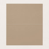 Eenvoudige minimalistische beige bruiloft plaats k kaart (Binnenkant ongevouwen)