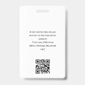 Eenvoudige minimalistische Beige zakelijke werknem Badge (Back)