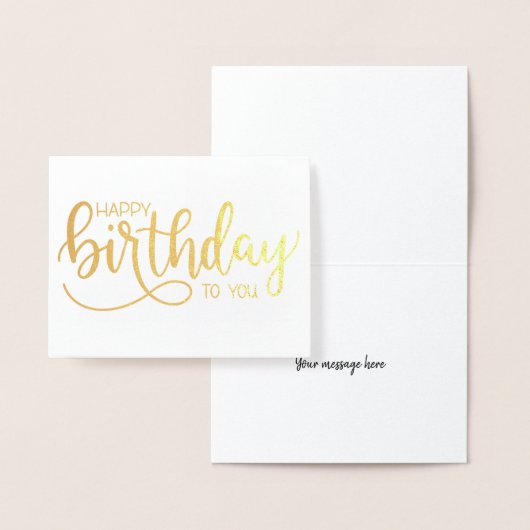 Eenvoudige minimalistische belettering kalligrafie folie kaarten (Display)