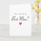 Eenvoudige minimalistische beste man kaart (Gele Bloem)