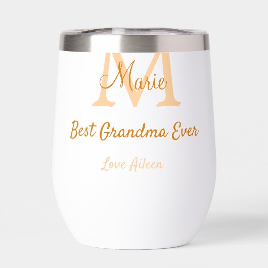 eenvoudige minimalistische beste oma ooit oranje m (Achterkant)