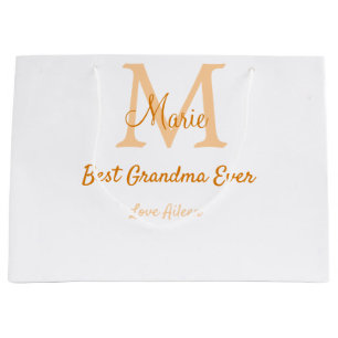 eenvoudige minimalistische beste oma ooit oranje m groot cadeauzakje