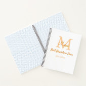 eenvoudige minimalistische beste oma ooit oranje m notitieboek (Binnen)
