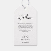 Eenvoudige minimalistische bestemming bruiloft wel cadeaulabel (Voorkant)