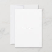 Eenvoudige Minimalistische Bewaar De Datum Met Fot Kaart (Achterkant)