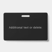 Eenvoudige minimalistische bewerkbare naam of ande badge (Back)