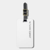 Eenvoudige minimalistische bewerkbare naam of ande bagagelabel (Voorkant verticaal)