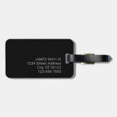 Eenvoudige minimalistische bewerkbare naam of ande bagagelabel (Achterkant horizontaal)