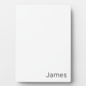 Eenvoudige minimalistische bewerkbare naam of ande fotoplaat (voorkant)