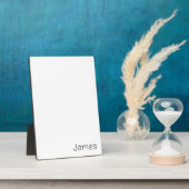 Eenvoudige minimalistische bewerkbare naam of ande fotoplaat (Zijkant)