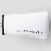 Eenvoudige minimalistische bewerkbare naam of ande golfheadcover (Voorkant)
