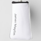 Eenvoudige minimalistische bewerkbare naam of ande golfheadcover (Draai 90)