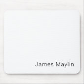 Eenvoudige minimalistische bewerkbare naam of ande muismat (Voorkant)