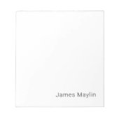 Eenvoudige Minimalistische Bewerkbare Naam of ande Notitieblok (Voorkant)