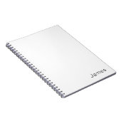 Eenvoudige minimalistische bewerkbare naam of ande notitieboek (Rechterzijde)