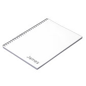 Eenvoudige minimalistische bewerkbare naam of ande notitieboek (Linkerzijde)