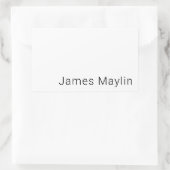 Eenvoudige minimalistische bewerkbare naam of ande rechthoekige sticker (Tas)