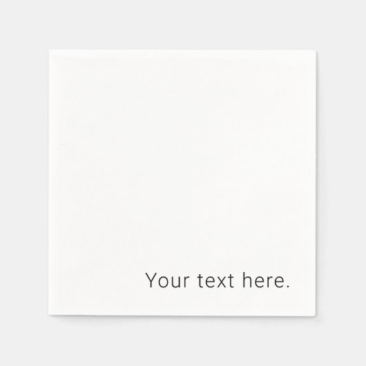 Eenvoudige minimalistische bewerkbare naam of ande servet (Voorkant)
