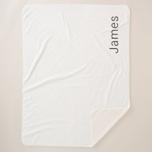 Eenvoudige minimalistische bewerkbare naam of ande sherpa deken