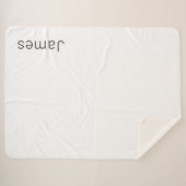 Eenvoudige minimalistische bewerkbare naam of ande sherpa deken (Voorkant (horizontaal))