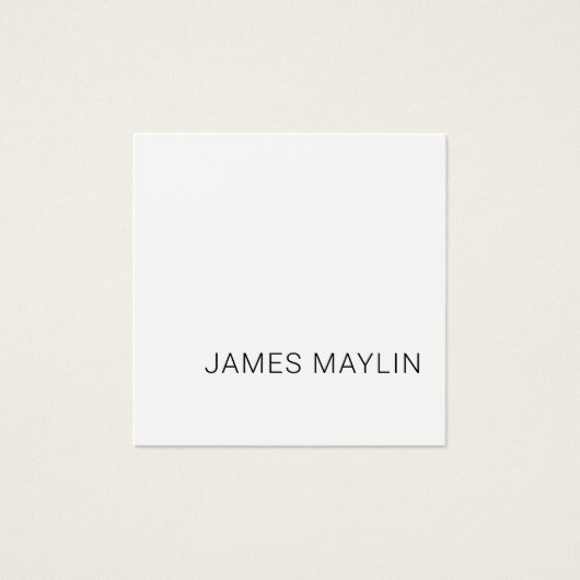 Eenvoudige minimalistische bewerkbare naam of ande vierkante visitekaartjes (Voorkant)