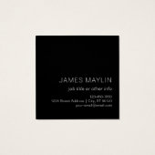 Eenvoudige minimalistische bewerkbare naam of ande vierkante visitekaartjes (Achterkant)