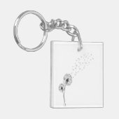 Eenvoudige minimalistische blaasballon | Sleutelha Sleutelhanger (Voorkant Links)