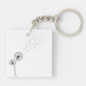 Eenvoudige minimalistische blaasballon | Sleutelha Sleutelhanger (Achterkant)