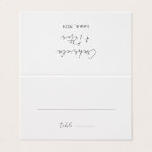 Eenvoudige minimalistische Black & White Wedding P Kaart (Buitenkant ongevouwen)